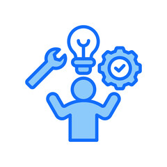 Capability Management blue color icon