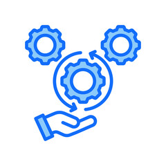 Process Management blue color icon
