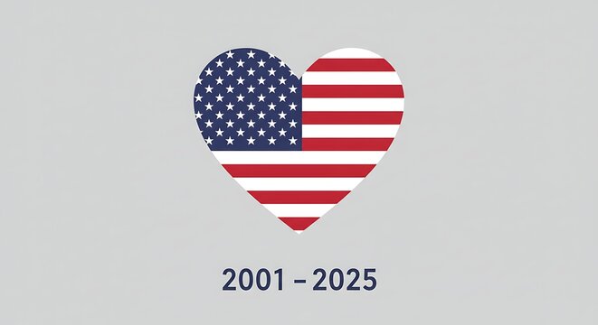 American Flag Heart 2001 2025