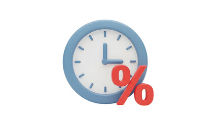 Clock Displaying Zero Percent on Black Background