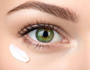 Close-up of Female Green Eye, Human Vision and Beauty Concept