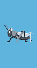 Fototapeta premium A modern geometric vector illustration of a stylized grasshopper.
