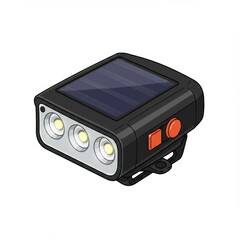 Obraz premium Portable Solar Powered Triple LED Bike Light