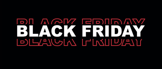 Black friday background with a modern typography