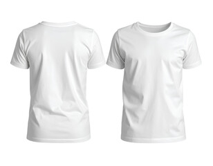 Naklejka premium Casual Boys’ Round Neck Cotton T-Shirt Mockup, Back View with Realistic Fabric Texture. PNG