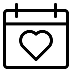 Heart-shaped favorite marker for calendar events and reminders in digital applications