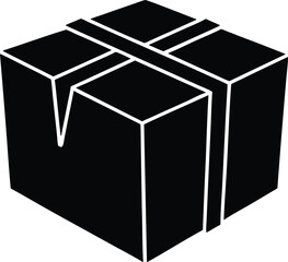 Wrapped box vector icon.