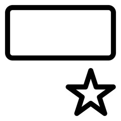 Stylish star design representing favorites or top choices for apps and websites
