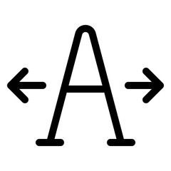 Horizontal font expansion controls for typography and design applications