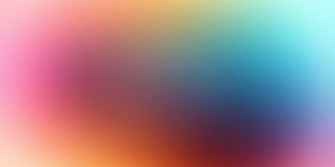 A vibrant and textured gradient background featuring a blend of pink, orange, blue, and green hues, creating a visually stunning and dynamic effect with a subtle grainy texture