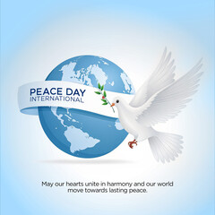 International Day of Peace. Illustration concept present peace world. Vector illustrate.