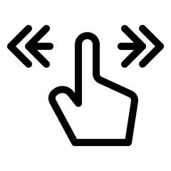 Horizontal swipe gesture for touchscreens and mobile applications