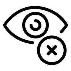 Iris scan access denied alert for security and authentication systems