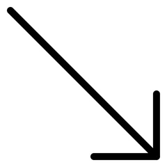 Stylish bottom right arrow for navigation and directional guidance in user interfaces and web design