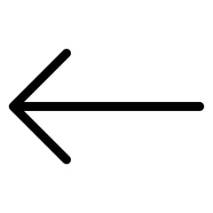Left-facing keyboard arrow for navigation and user interface design