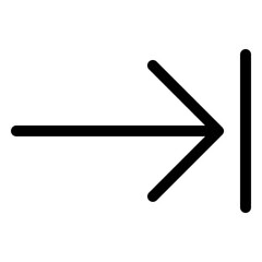 Stylish keyboard arrow pointing right for navigation and user interface design