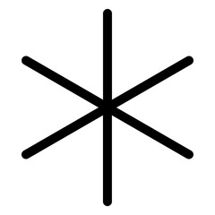 Stylish asterisk character for creative design and typographic elements in digital and print media