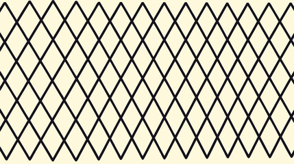 Fototapeta premium Geometric pattern with black diamonds on cream background 