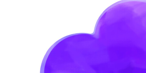 紫色の水彩で描かれたハート型をした幾何学デザイン