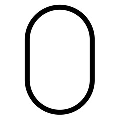 Stylized representation of the number zero for digital design, mathematics, and educational materials