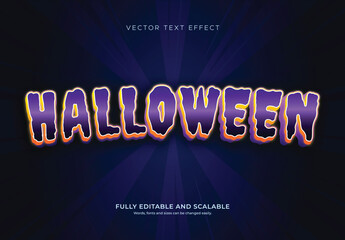 Scary Night Halloween Editable Halloween Text Effect &ndash; Spooky Horror Typography Vector