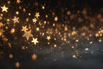 Glittering stars create a magical atmosphere in the night sky during a festive evening celebration