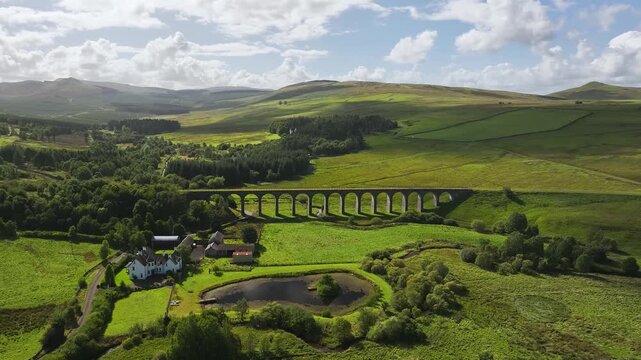 Shankend Viaduct from a drone, Hawick, Scottish Borders