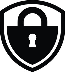 Privacy lock design vector icon.