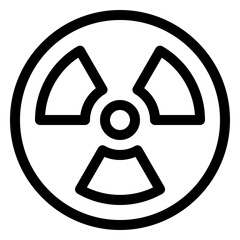 Radiation warning sign with a circular design for safety and hazard awareness in various applications