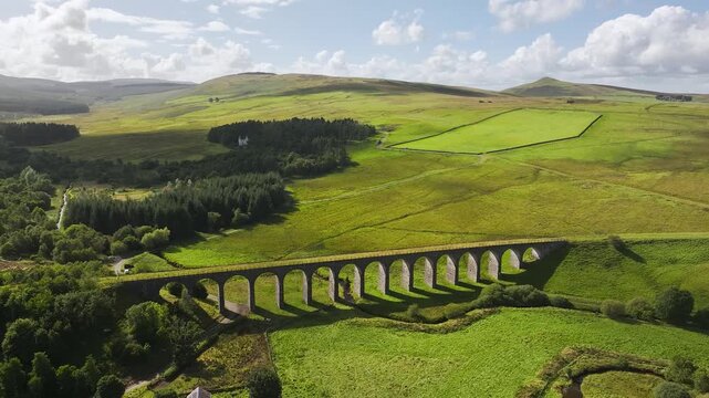 Shankend Viaduct from a drone, Hawick, Scottish Borders