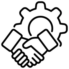 Cooperation Outline Icon