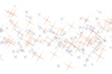 Christmas glittering Stars dust shining particles seamless sparkling on transparent background, new year glittering dust luxury background, png file