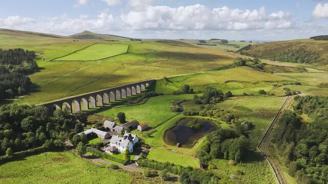 Shankend Viaduct from a drone, Hawick, Scottish Borders