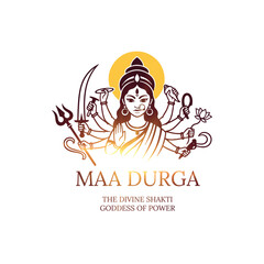 Happy navratri and durga puja indian traditional festival background design