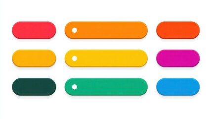 Obraz premium Vibrant Colored Rectangles on White Background for Design Projects