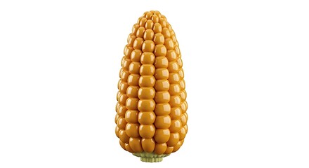 Obraz premium Single golden ear of corn closeup isolated harvest food agriculture grain crop.