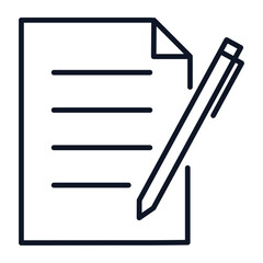 Document and Pen Icon