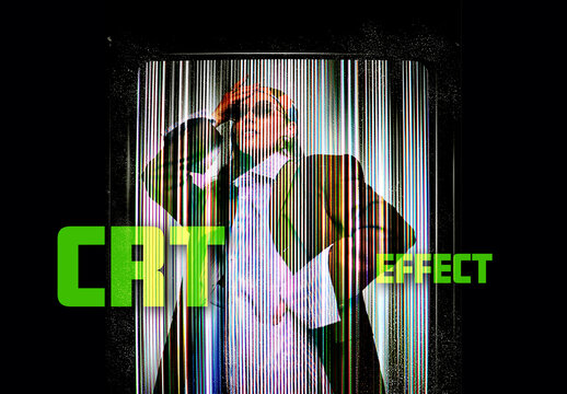 CRT Screen Photo Mockup