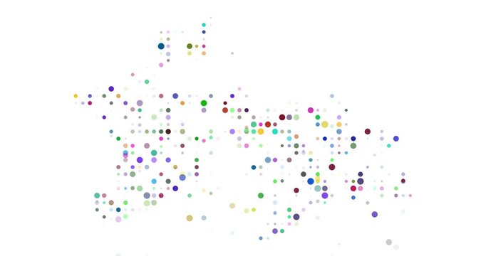 Modern Tajikistan silhouette shaped with flying circles