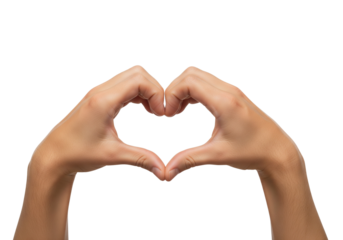 Symbolic Love Gesture Hands Forming Heart Shape Isolated On Transparent Background For Romance And Affection