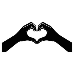 Fototapeta premium Hands forming heart shape symbol of love and affection.