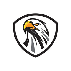Mighty eagle vector badge logo design inspiration template