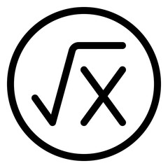 Obraz premium Mathematical representation of square root within a circular design for educational and analytical purposes