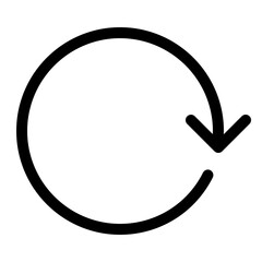 Dynamic refresh arrow design for synchronization and data update in applications and websites