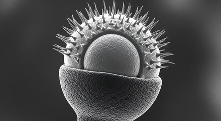 Microscopic Plant Structure Close-up.