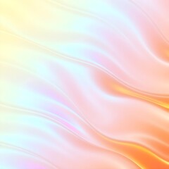 Obraz premium 홀로그램 물결 배경 노란색 주황색 혼합