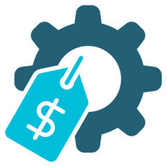 Tariff Glyph Blue Icon