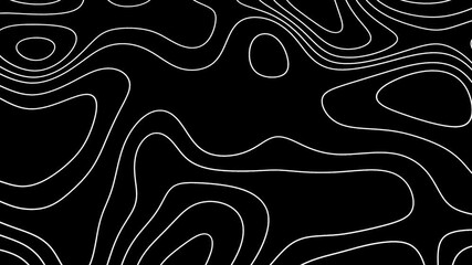topographic terrain abstract black and white loop animation background video motion graphics - Powered by Adobe