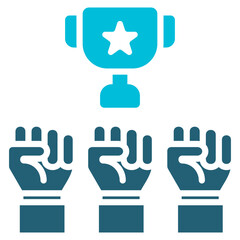 Competition Glyph Blue Icon