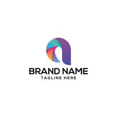 Multicolor modern abstract logo design finance, insurance, banking, industrial and tech brand.